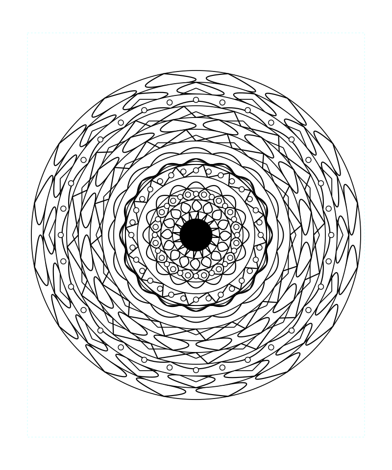 Sacred Universe Geometry Pattern Coloring Page