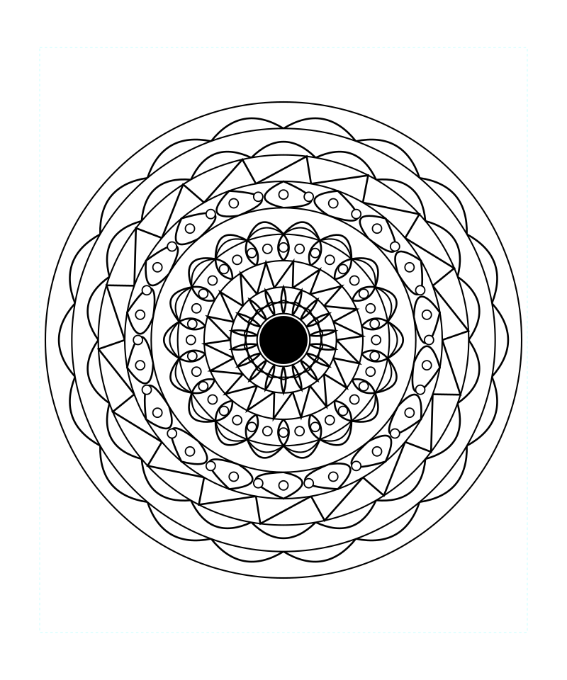 Sacred Universe Mandala Coloring Page