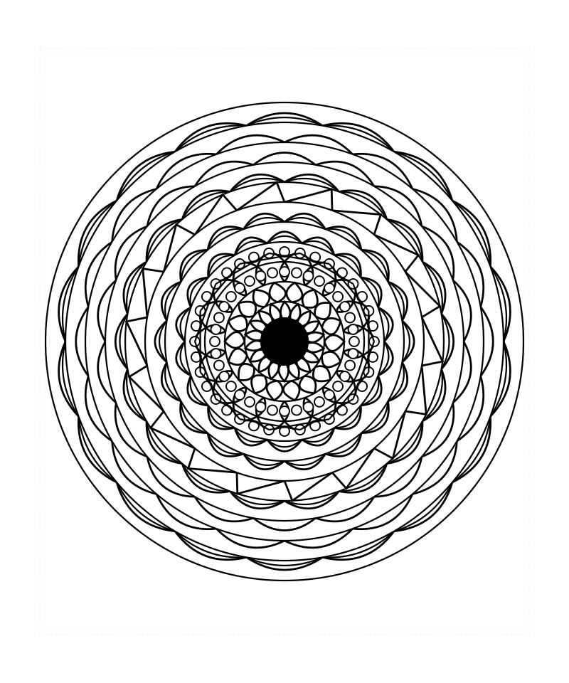 Sacred Zen Geometry Mandala Coloring Page