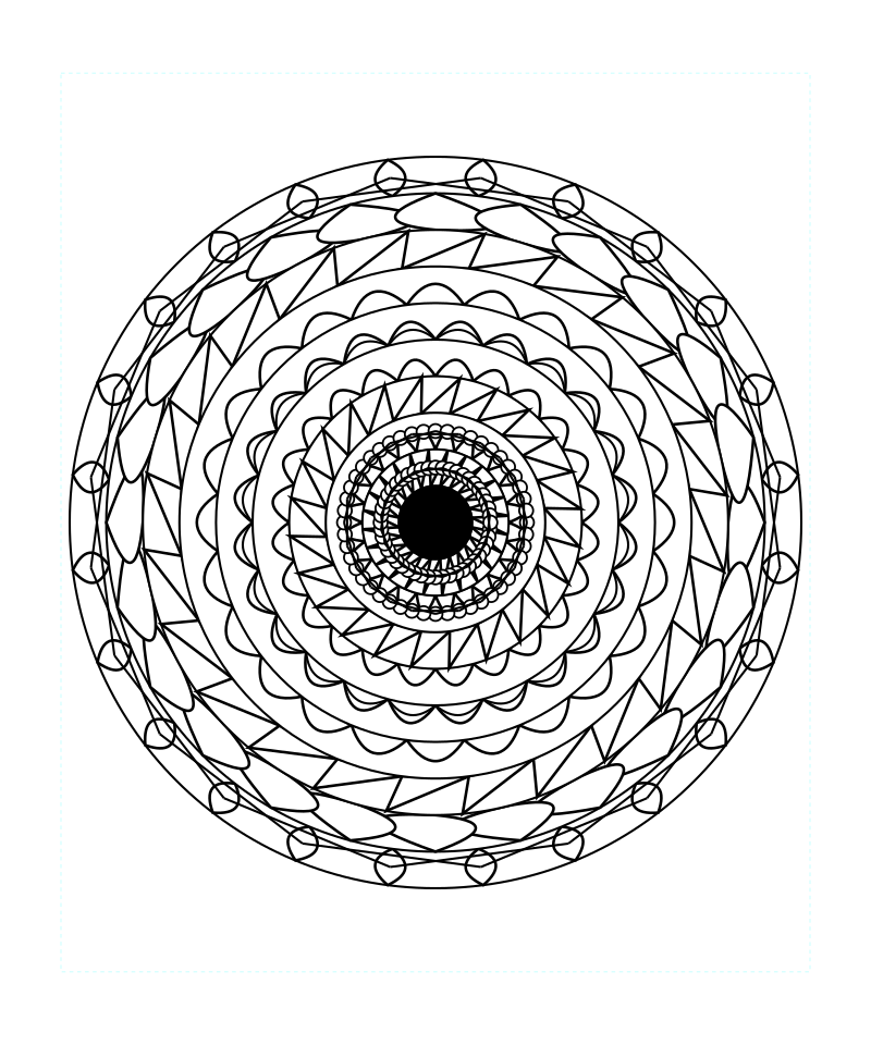 Sacred Zen Mandala Coloring Page