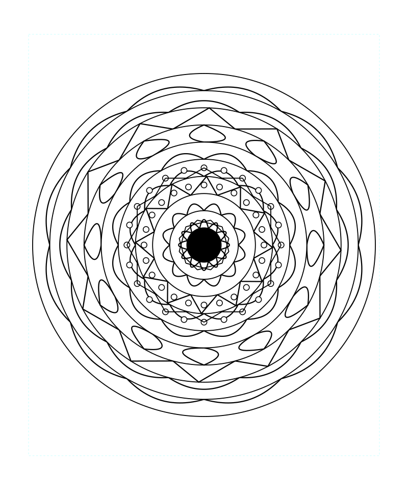 Serenity Sacred Geometry Mandala Coloring Page