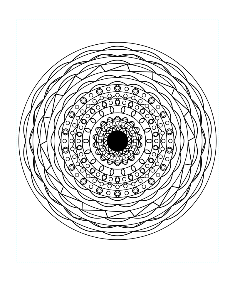 Spirit Sacred Geometry Mandala Coloring Page