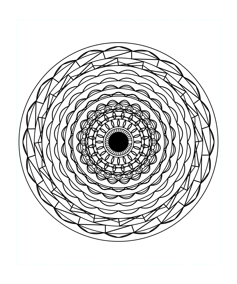 Spiritual Circle Mandala Coloring Page