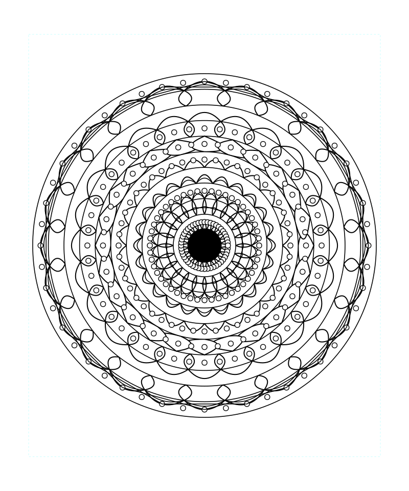 Star Geometry Mandala Artistic Coloring Page Printable