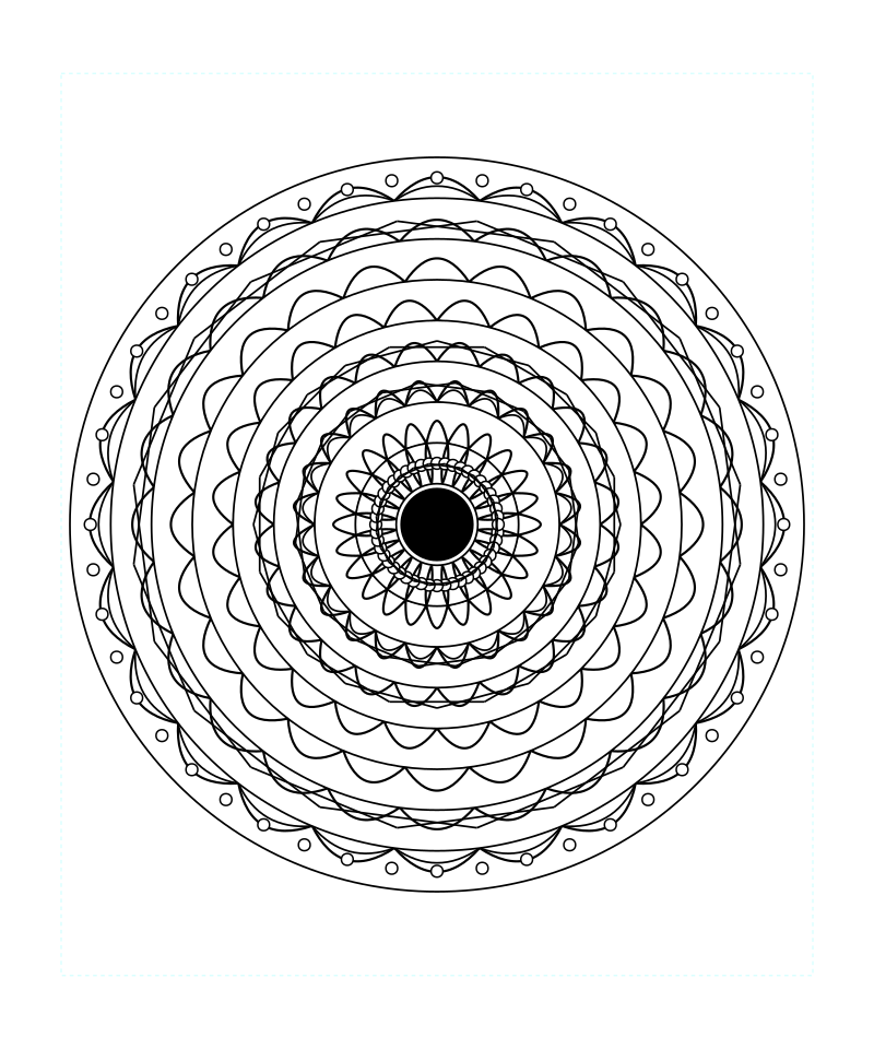 Star Geometry Mandala Free Printable Coloring Sheet