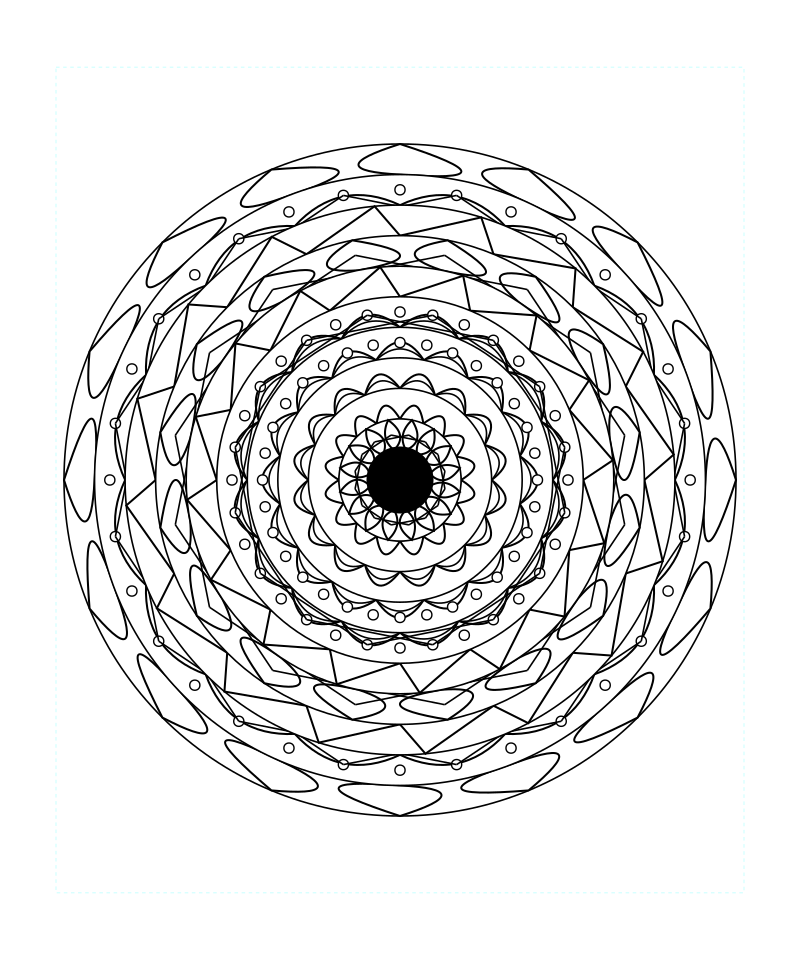 Star Geometry Mandala Meditation Coloring Page Download