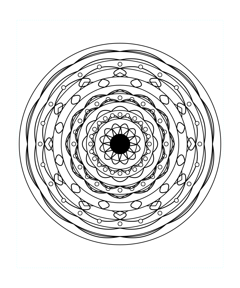 Star Geometry Mandala Mindfulness Coloring Page Printable