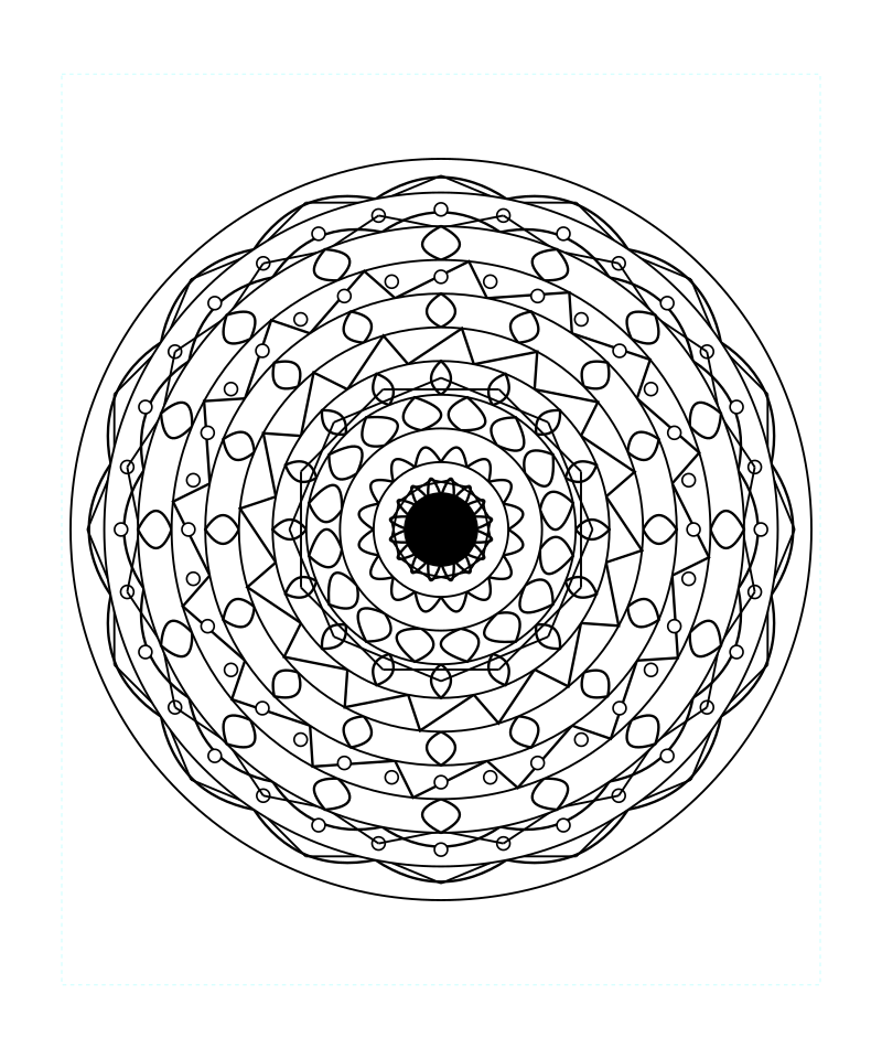 Star Sacred Geometry Mandala Adult Coloring Page Download