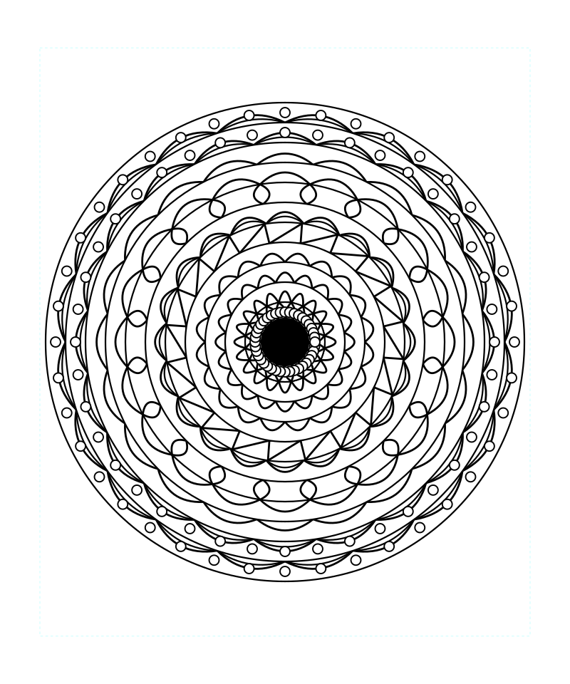 Star Sacred Geometry Mandala Adult Coloring Page