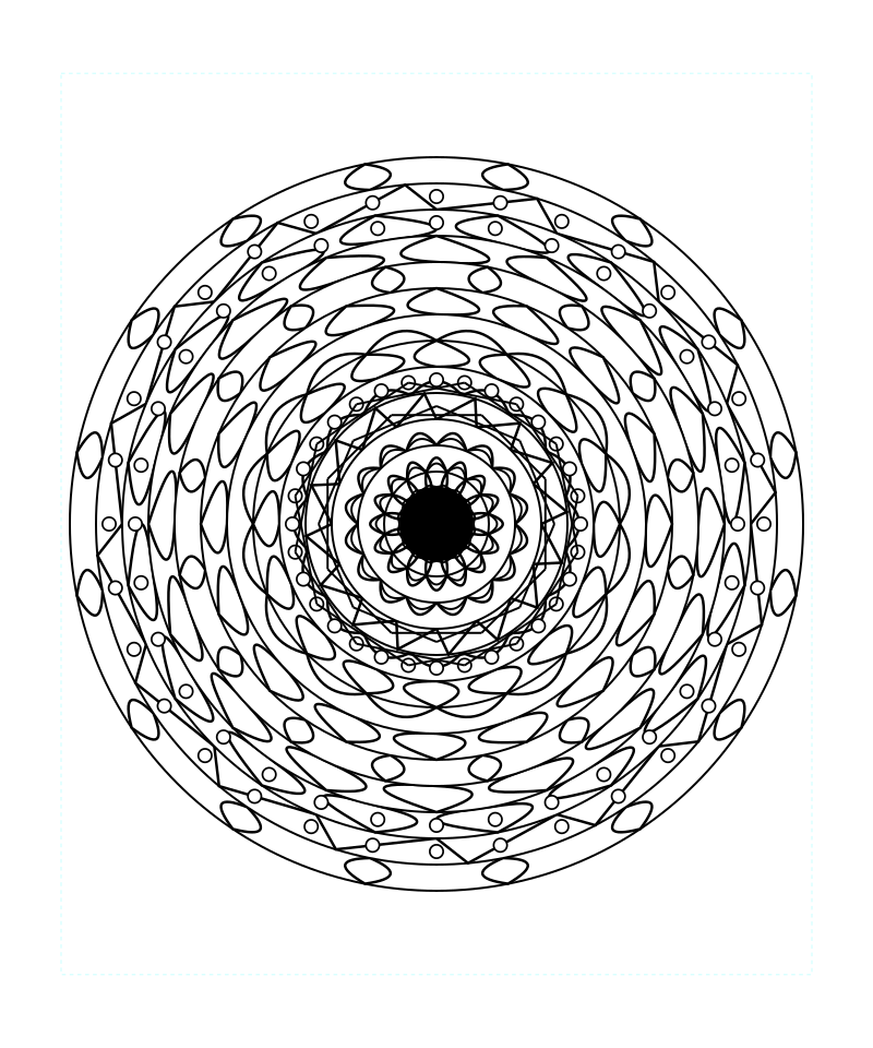 Star Sacred Geometry Mandala Coloring Page Free Printable Svg