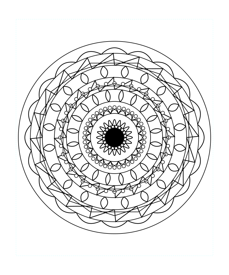 Star Sacred Geometry Mandala Coloring Page Free Printable