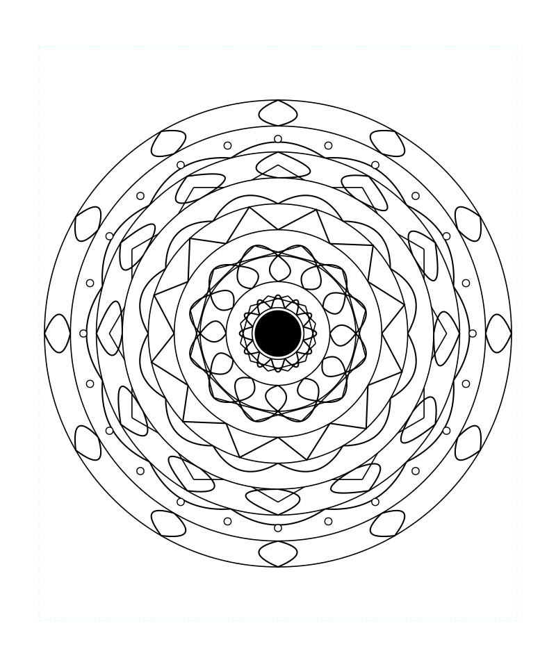 Star Sacred Geometry Mandala Coloring Page