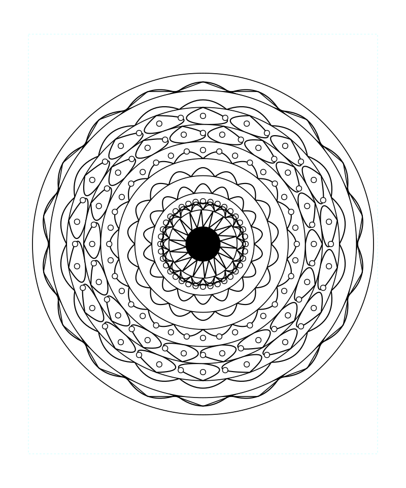 Star Sacred Geometry Mandala Detailed Coloring Page Free Printable