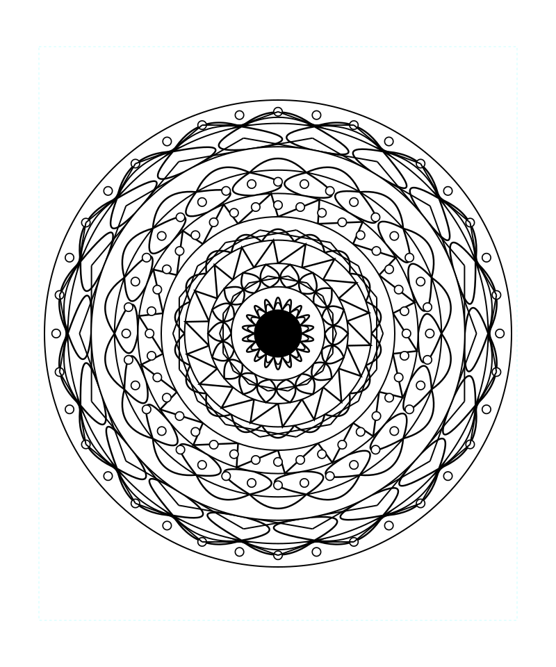 Star Sacred Geometry Mandala Detailed Coloring Page