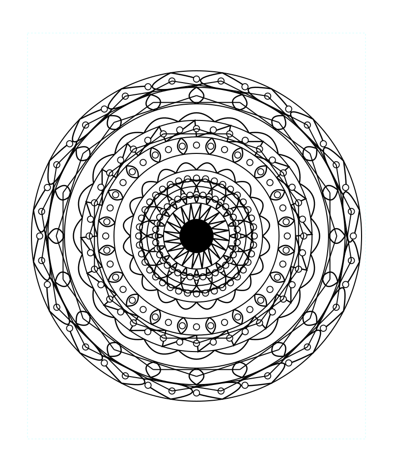 Star Sacred Geometry Mandala Free Printable Coloring Sheet