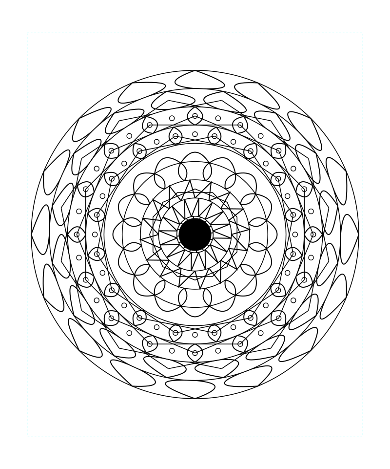 Star Sacred Geometry Mandala Instant Download Coloring Page