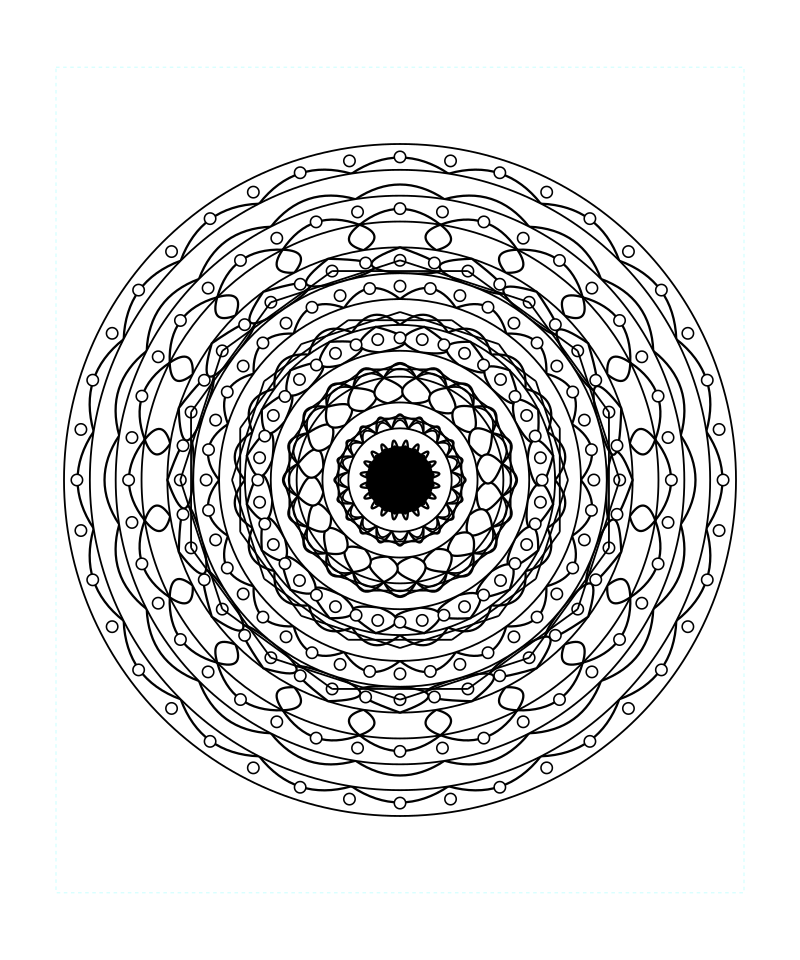 Star Sacred Geometry Mandala Line Art Coloring Page