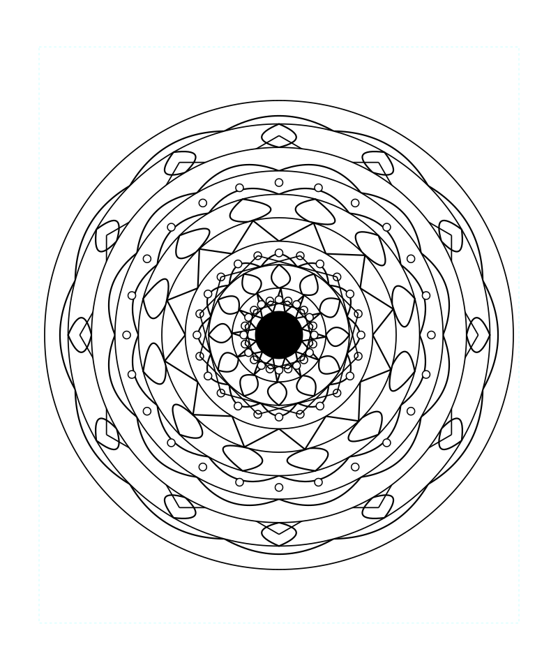 Star Sacred Geometry Mandala Meditation Coloring Page