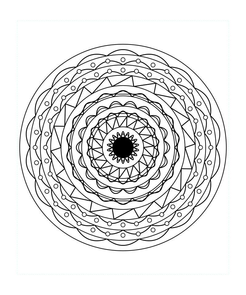 Star Sacred Geometry Mandala Mindfulness Coloring Page Download