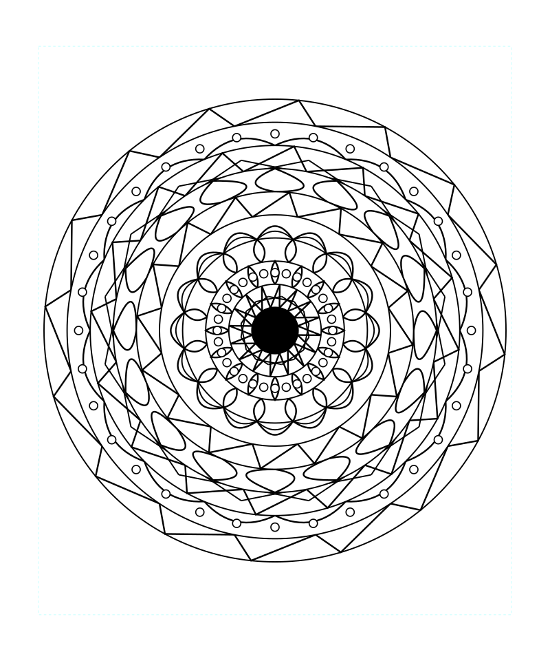Star Sacred Geometry Mandala Mindfulness Coloring Page