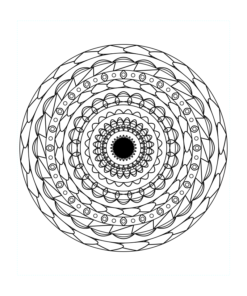Star Sacred Geometry Mandala Printable Coloring Page Svg