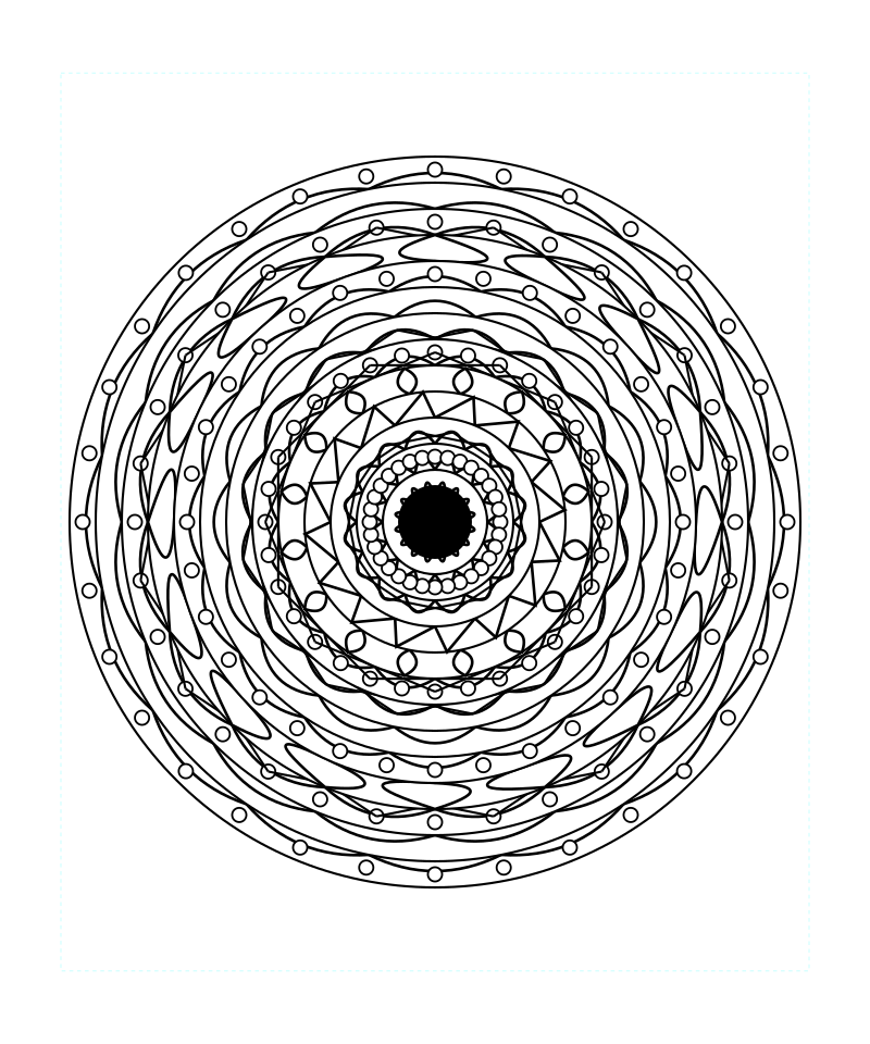 Star Sacred Geometry Mandala Printable Coloring Page