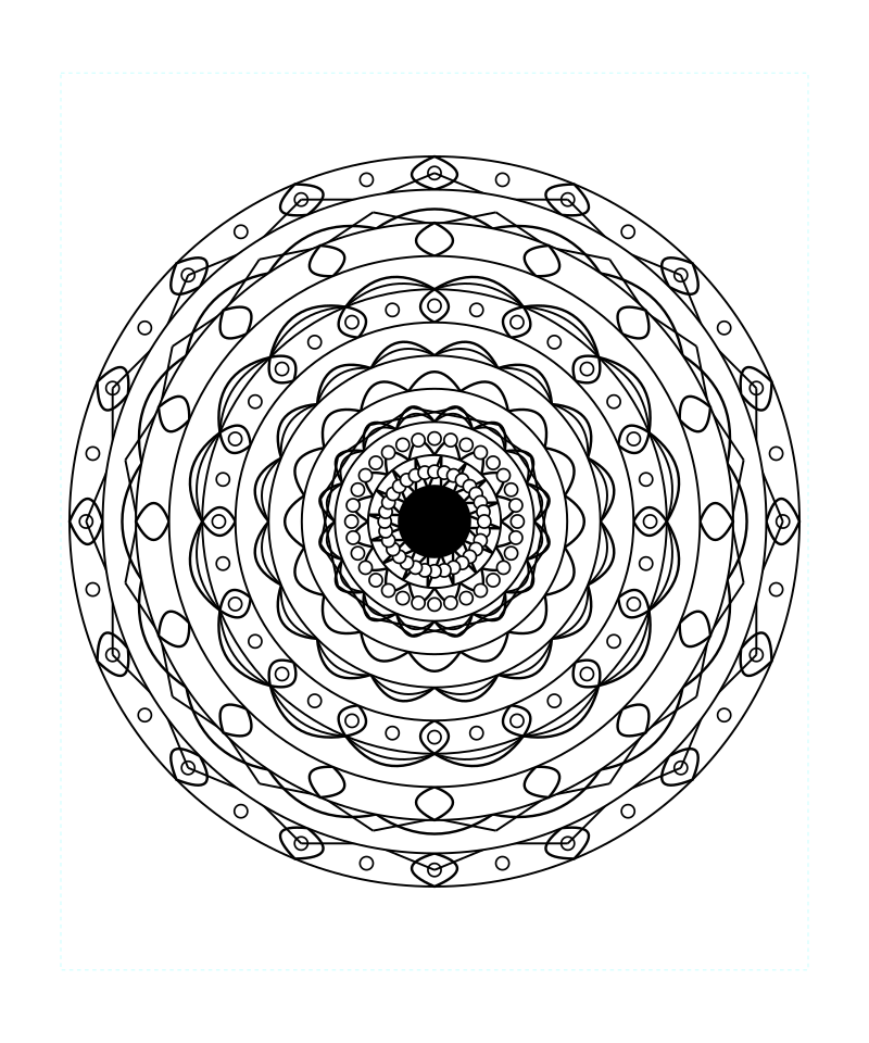 Star Sacred Geometry Mandala Relaxation Coloring Page Printable