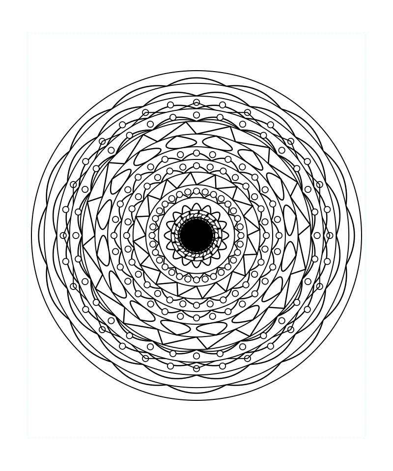 Star Sacred Geometry Mandala Relaxing Coloring Page