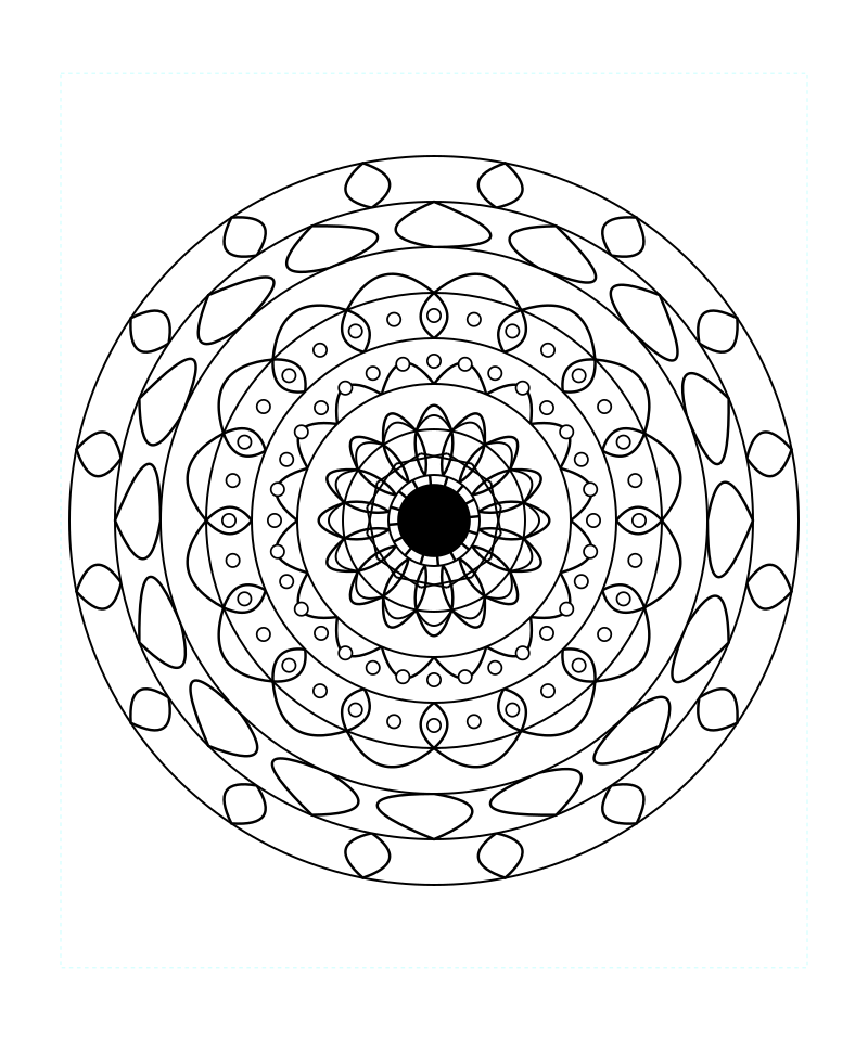 Star Sacred Geometry Mandala Stress Relief Coloring Page Printable