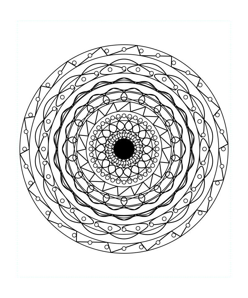 Symmetry Sacred Geometry Mandala Coloring Page
