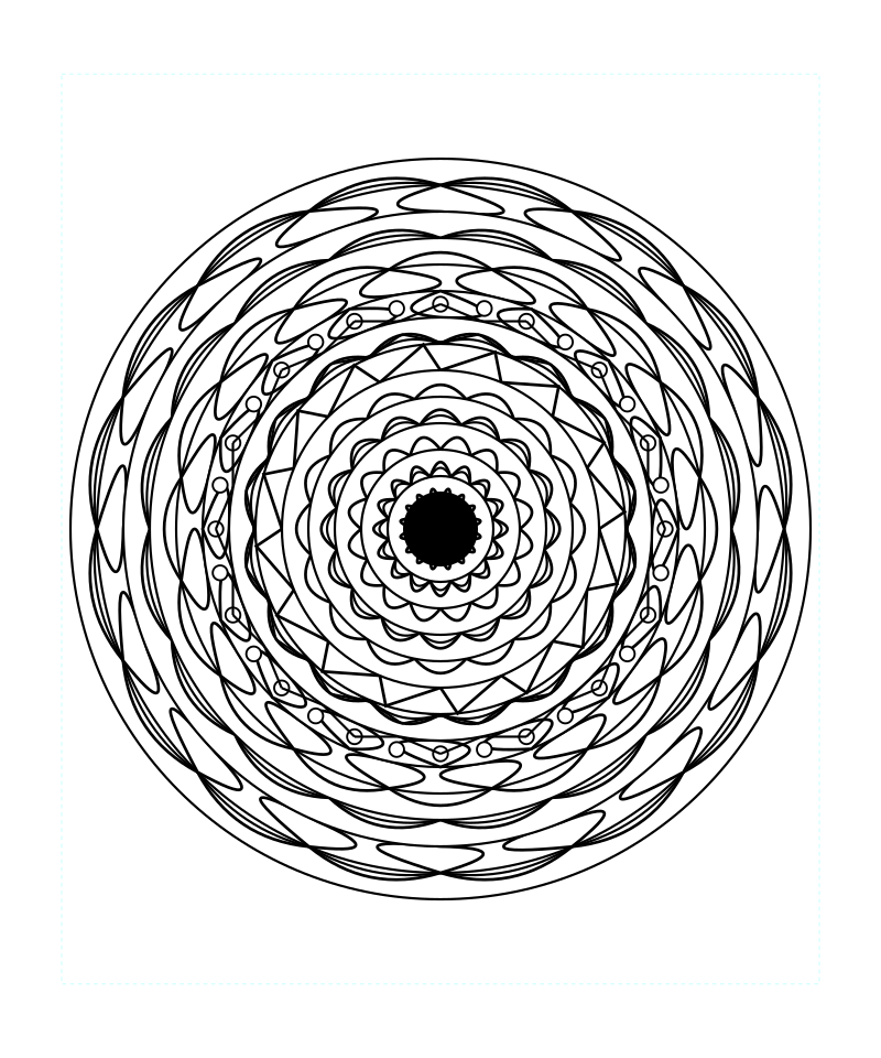 Therapeutic Sacred Geometry Mandala Coloring Page