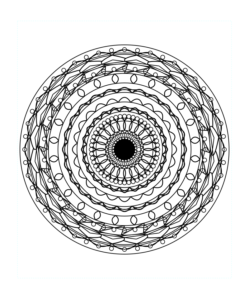 Zen Sacred Geometry Mandala Adult Coloring Page Free Printable