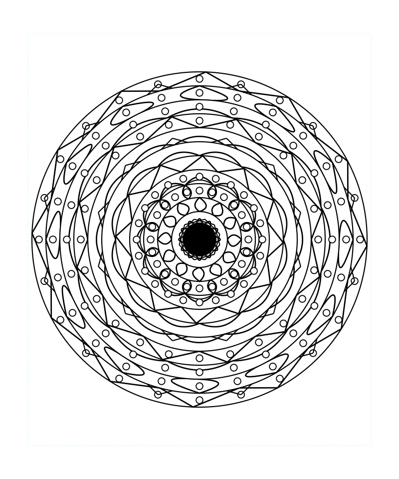 Zen Sacred Geometry Mandala Coloring Page
