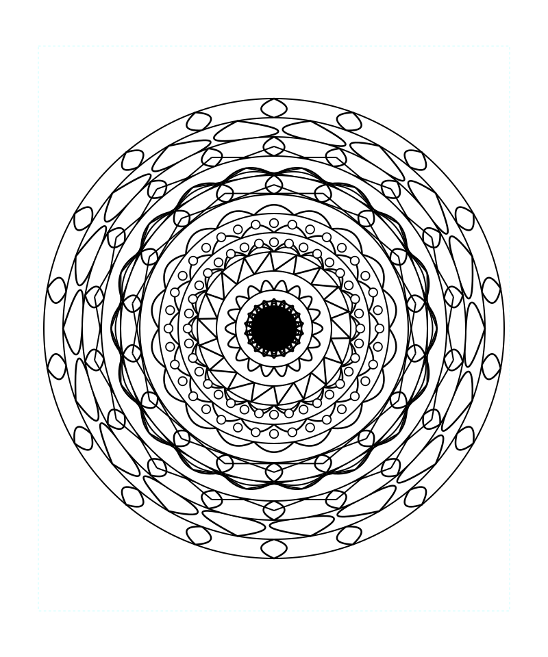Zen Sacred Geometry Mandala Detailed Coloring Page