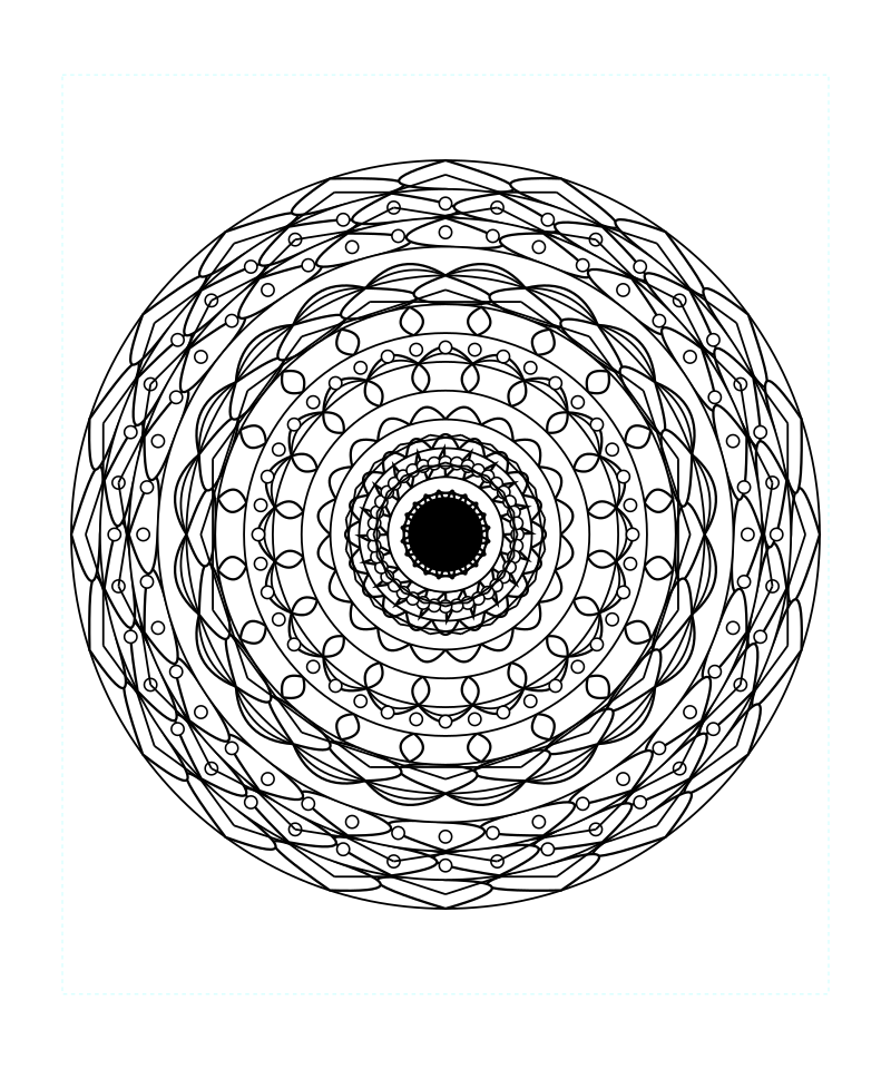 Zen Sacred Geometry Mandala Meditation Coloring Page