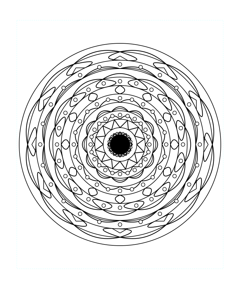 Zen Sacred Geometry Mandala Mindfulness Coloring Page